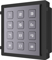 Modul tastatura HikVision DS-KD-KP pentru interfon modular 12 Taste iluminate Embedded Linux Negru