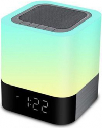 Boxa portabila si lampa Bluetooth Red Sun DY-28 cu touch ceas alarma 42W Alb