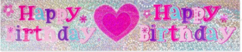 Banner de perete HAPPY BIRTHDAY 270 x 19 cm Roz Multicolor JMB-SHO2895 