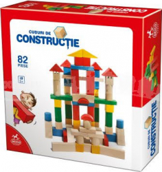 CUBURI COLORATE DIN LEMN 82 PCS