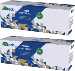 Pachet Cartus Toner Retech Compatibil Brother 2x TN2110 Negru 5200 pagini 