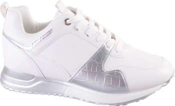 Pantofi sport dama Cartel Vals 40EU alb cu argintiu 