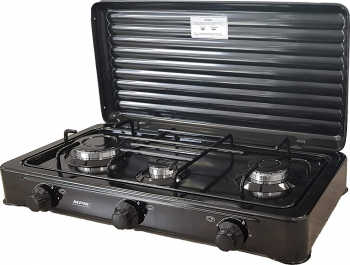 Aragaz camping MPM SMILE-KN-03/1KB 3 ochiuri 4.9 kW 358 g h Emailat Negru