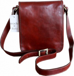 Geanta de umar crossbody din piele naturala vachetta coniac FGD112A 