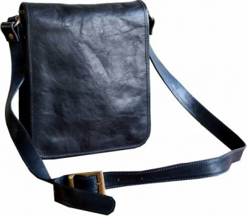 Geanta umar messenger din piele naturala vachetta bleumarin FGD111E 