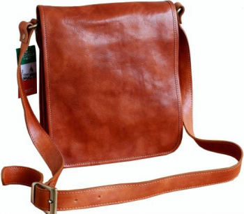 Geanta umar messenger din piele naturala vachetta miere FGD111C 