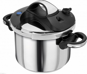 Oala sub presiune Smile MGS-08 otel inoxidabil 6L sistem triplu de siguranta inductie Argintiu 