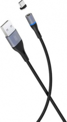 Cablu Magnetic Date XO NB125 USB+Type-C Negru 