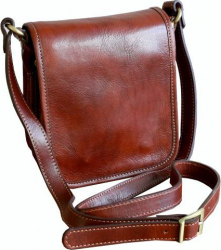 Geanta umar din piele naturala vachetta crossbody coniac FGD113A 
