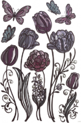 Sticker de perete Flori si Fluturi 60 x 32 cm Multicolor JMB-SHO2920 