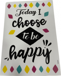 Sticker de perete Today I choose to be Happy 30 x 21 cm Multicolor JMB-SHO2927 