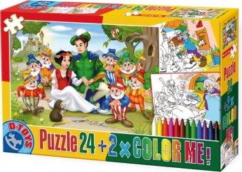 PUZZLE 24 COLOR ME BASME - 08 - ALBA CA ZAPADA SI CEI SAPTE PITICI 