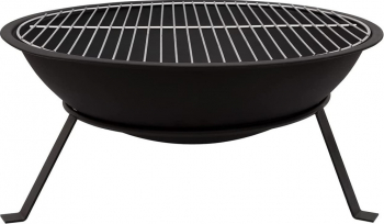 Vatra de foc cu grill 55 x 26 cm negru otel WFB50 