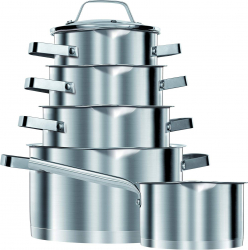 Set de oale Smile MGK-10 10 piese inductie otel inoxidabil Argintiu 