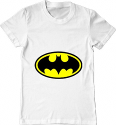 Tricou barbat Printado batman Bumbac Regular fit Alb L INTL 