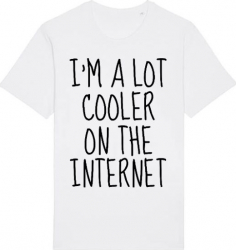 Tricou barbat Printado Casual cooler on the internet Bumbac Regular fit Alb L INTL 