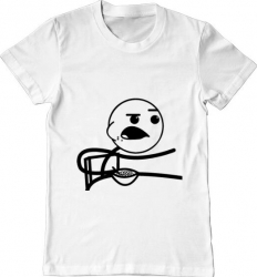 Tricou barbat Printado cereal guy Bumbac Regular fit Alb 3XL INTL 