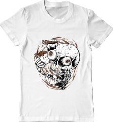 Tricou barbat Printado coffee addict Bumbac Regular fit Alb L INTL 