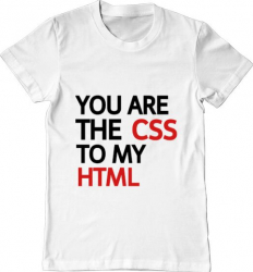 Tricou barbat Printado css to html Bumbac Regular fit Alb 3XL INTL 