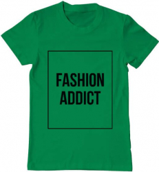 Tricou barbat Printado fashion addict Bumbac Regular fit Verde mediu M INTL 