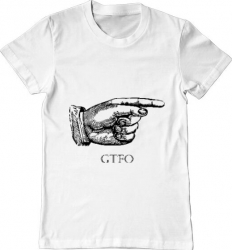 Tricou barbat Printado gtfo Bumbac Regular fit Alb 3XL INTL 