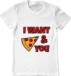 Tricou barbat Printado i want you Bumbac Regular fit Alb L INTL 