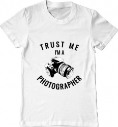 Tricou barbat Printado im a photographer Bumbac Regular fit Alb 3XL INTL 