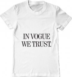 Tricou barbat Printado in vogue we trust Bumbac Regular fit Alb 2XL INTL