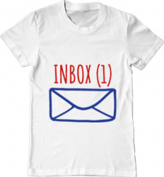 Tricou barbat Printado inbox Bumbac Regular fit Alb L INTL 