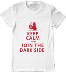 Tricou barbat Printado join the darkside Bumbac Regular fit Alb 3XL INTL 