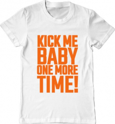 Tricou barbat Printado kick me baby Bumbac Regular fit Alb L INTL 