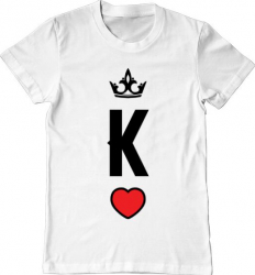 Tricou barbat Printado king Bumbac Regular fit Alb 3XL INTL 