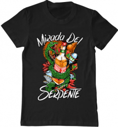 Tricou barbat Printado mirada del serpiente Bumbac Regular fit Negru L INTL 