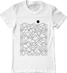 Tricou barbat Printado mountains Bumbac Regular fit Alb L INTL 
