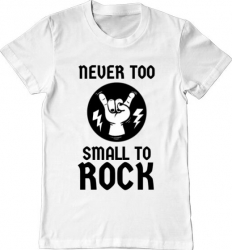 Tricou barbat Printado never too small to rock Bumbac Regular fit Alb L INTL 