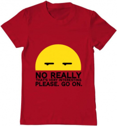 Tricou barbat Printado no really Bumbac Regular fit Rosu L INTL 