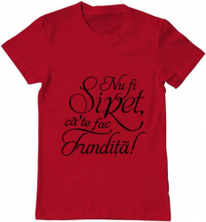 Tricou barbat Printado nu fi siret Bumbac Regular fit Rosu L INTL 