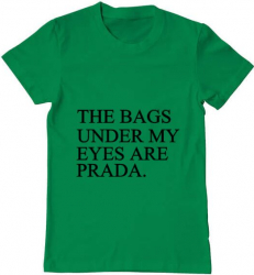 Tricou barbat Printado prada bags Bumbac Regular fit Verde mediu 3XL INTL 