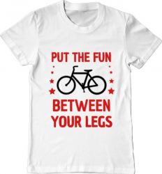 Tricou barbat Printado put the fun between your legs Bumbac Regular fit Alb L INTL 