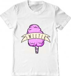Tricou barbat Printado sweeter than you Bumbac Regular fit Alb 3XL INTL 