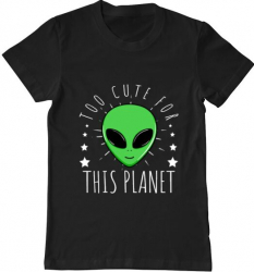 Tricou barbat Printado too cute Bumbac Regular fit Negru M INTL 