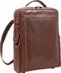 Rucsac dama din piele naturala vachetta coniac FRD106A 