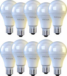 Set 10 Becuri Led A60 7W 700Lm E27 3000K Fucida 