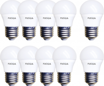 Set 10 Becuri Led G45 5W 500Lm E27 4000K Fucida 