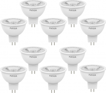 Set 10 Becuri Led Spot GU5.3 7W 600Lm 6500K Fucida 