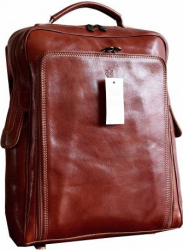 Rucsac barbati din piele naturala vachetta coniac FRB107A 