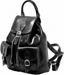 Rucsac dama din piele naturala vachetta negru FRD1116