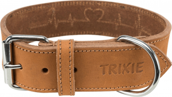 Zgarda Piele Rustic Heartbeat M 38-47 CM Maro 19015 