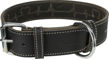 Zgarda Piele Rustic Heartbeat M 38-47CM/40MM NEGRU 18985 