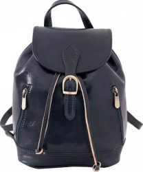 Rucsac dama din piele naturala vachetta bleumarin FRD109E 